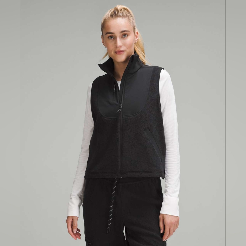 Lululemon Fleece + Ripstop Hiking Vest Black Size 12